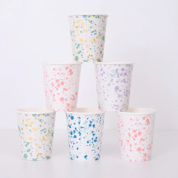 Meri Meri Party Paint-splattered Speckled Cups 