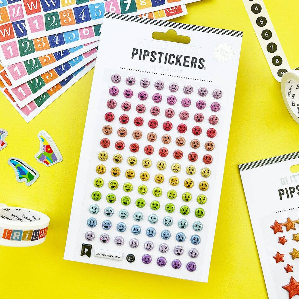 Puffy Emoji Rainbow Stickers