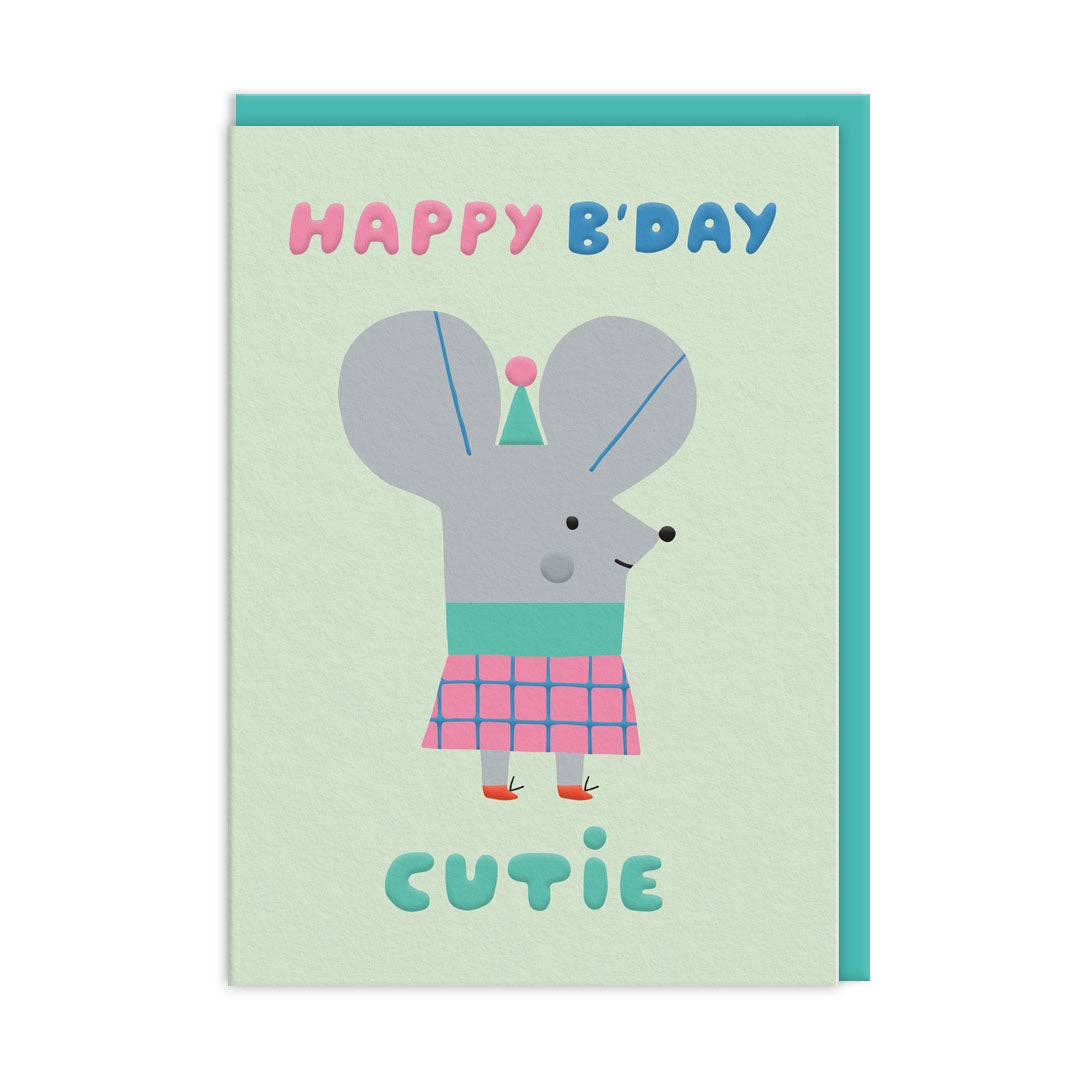 Cutie Mouse Birthday Greeting Card