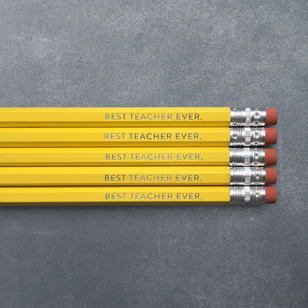 BEST TEACHER EVER Yellow Pencil Pack