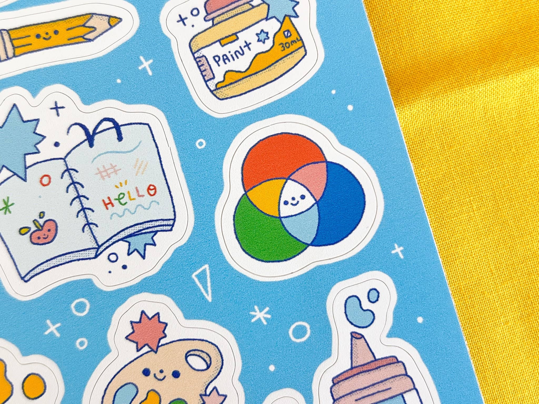 Colorful Artsy Friends Stickers