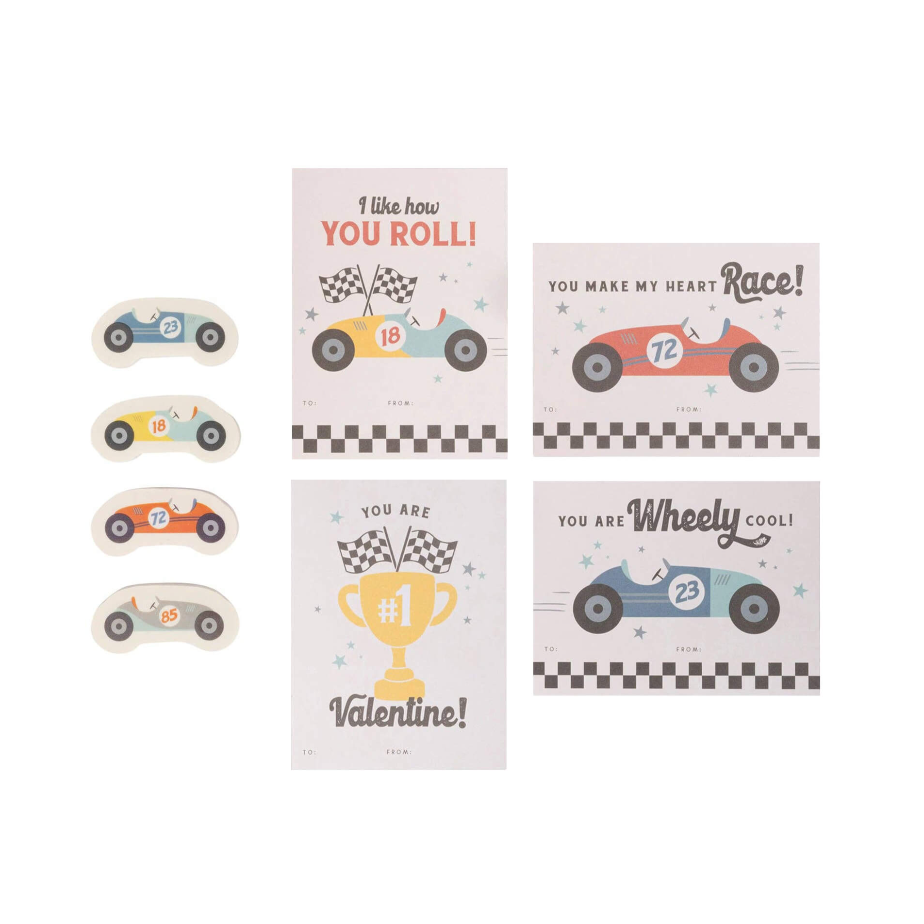 Race Car Classroom Valentine Cards (12ct)