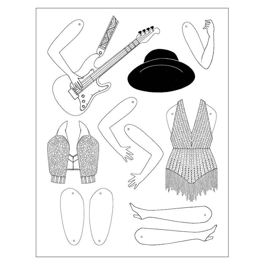 TAYLOR SWIFT Paper Doll Coloring Kit