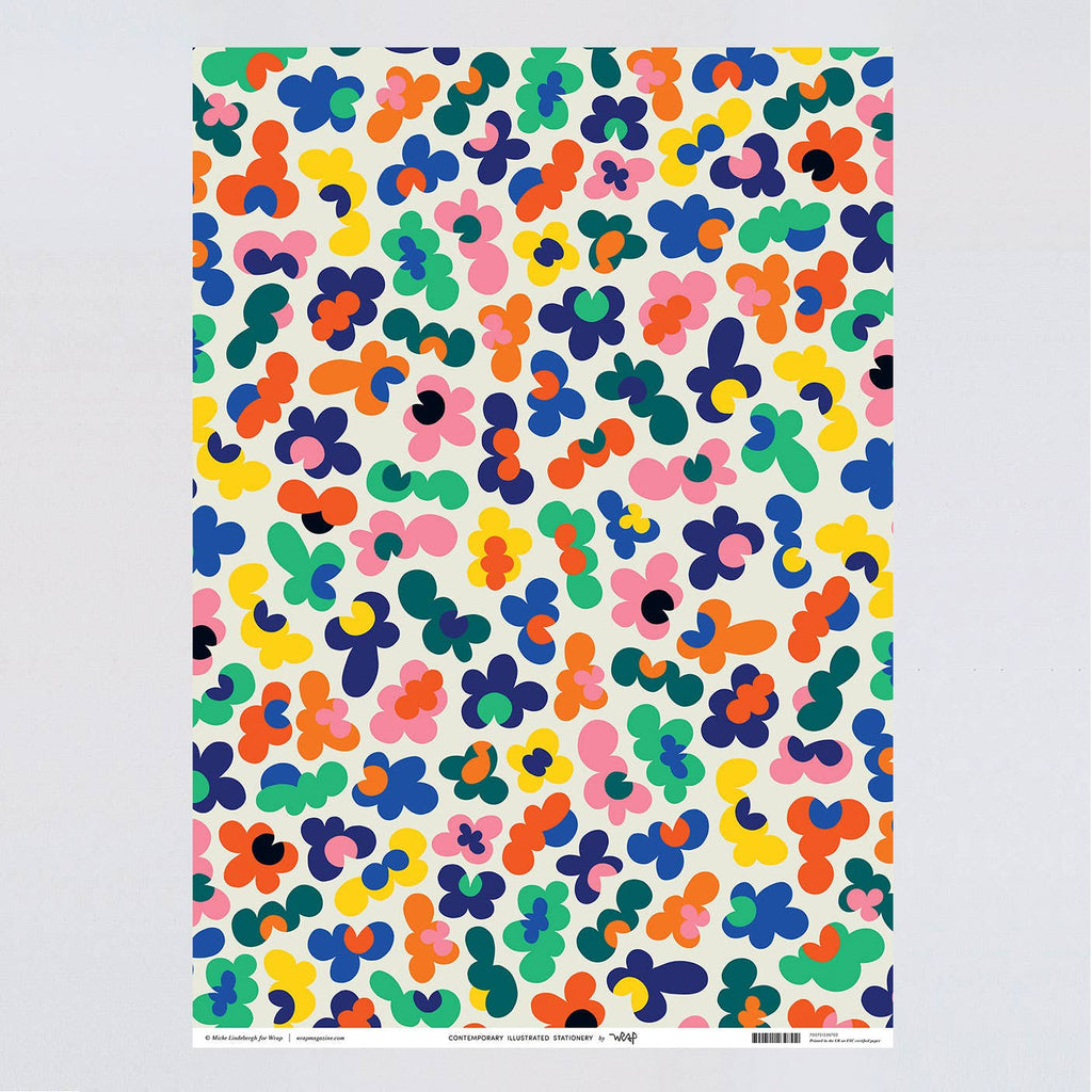 'Flower Burst' Gift Wrap Sheet