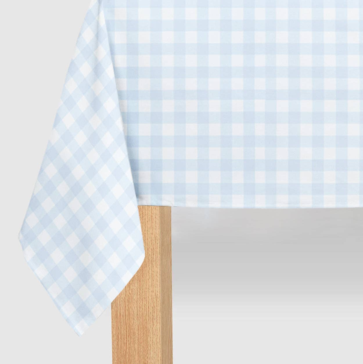 Light Blue Gingham Paper Tablecloth