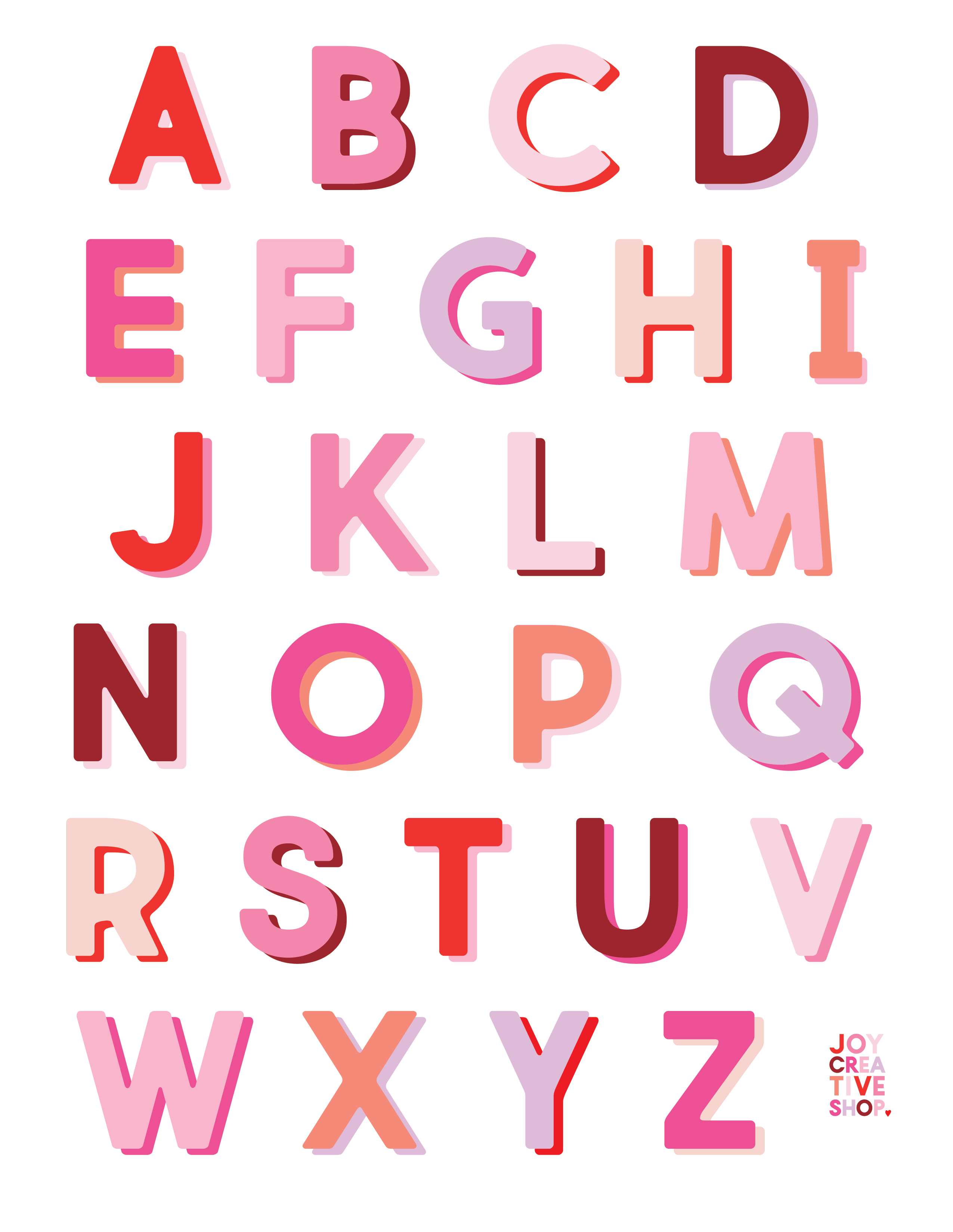 Vinyl Alphabet Sticker Sheet: Burgundy