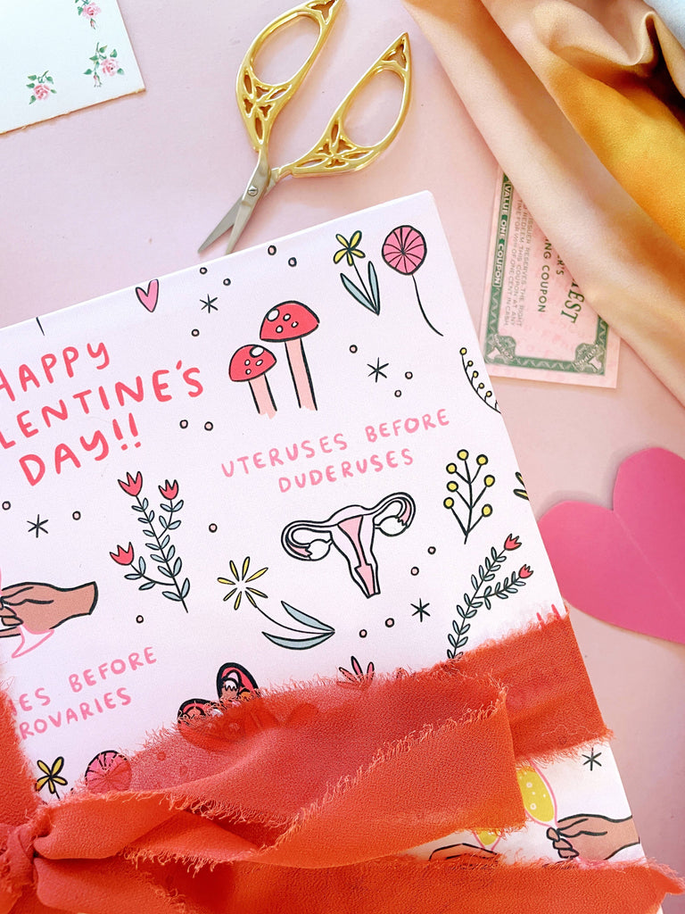 Galentine's Day Wrapping Paper Sheets (Roll of 3)