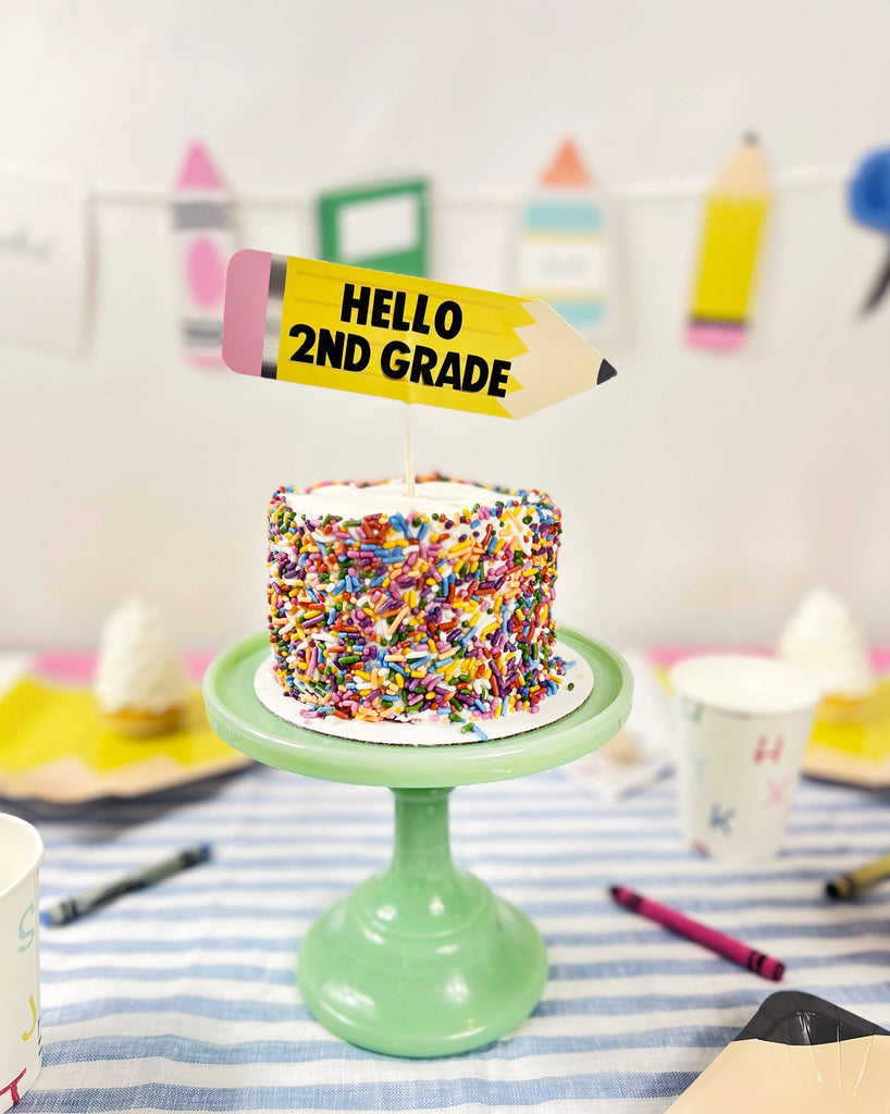 Back To School Custom Cake Topper