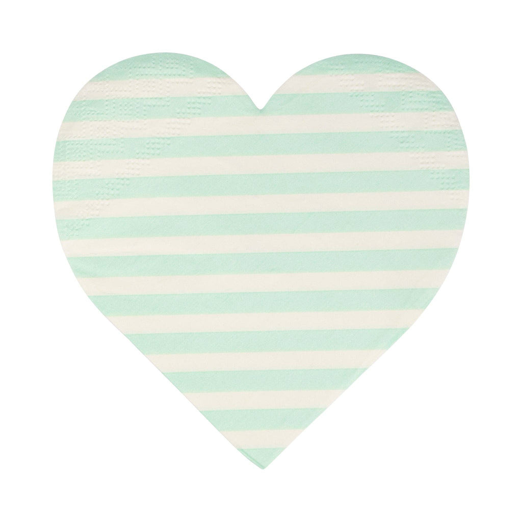 Striped Hearts Pastel Napkins