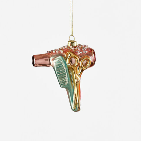 Embellished Hair Dryer Ornament 4"