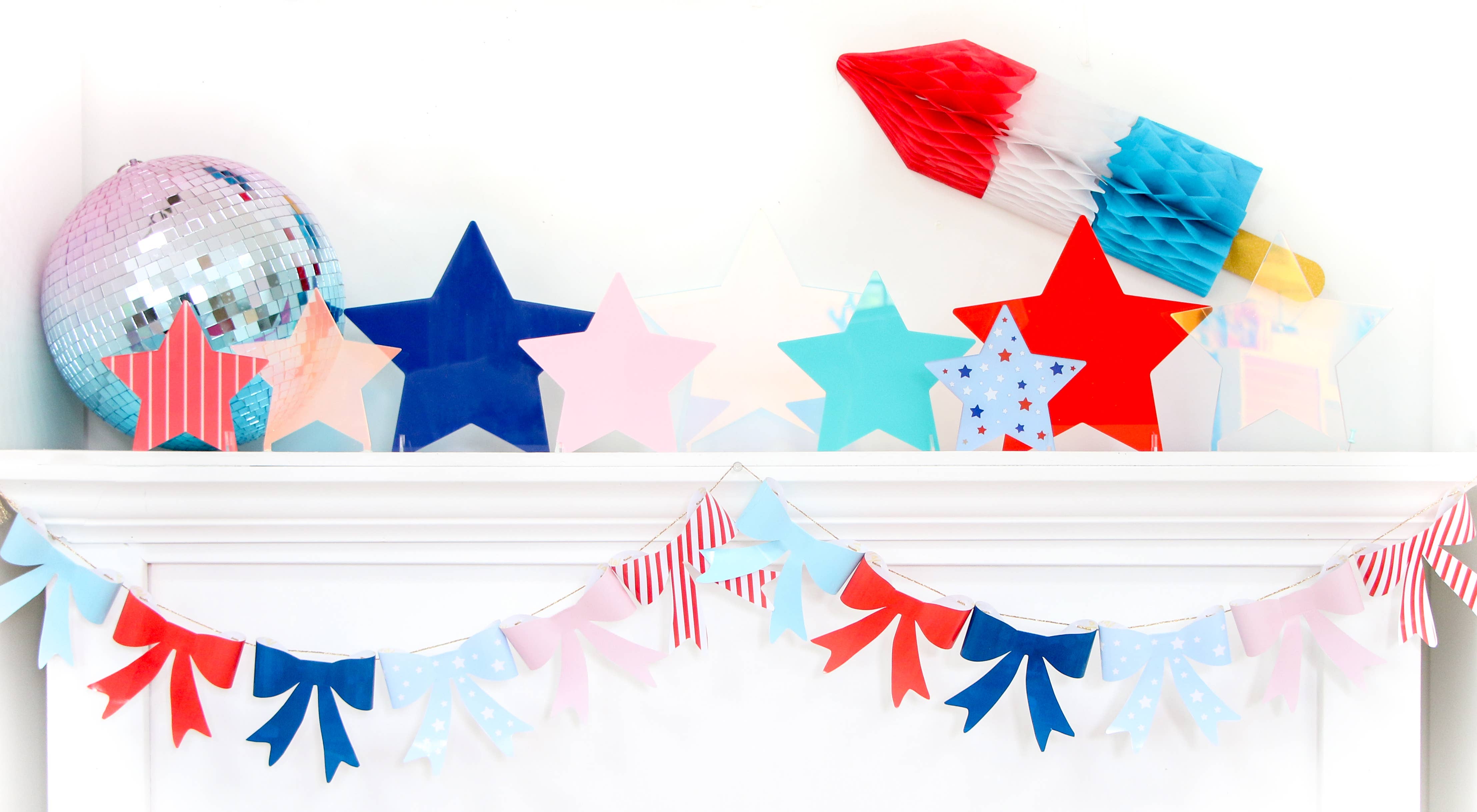 Patriotic Paper Bow Garland