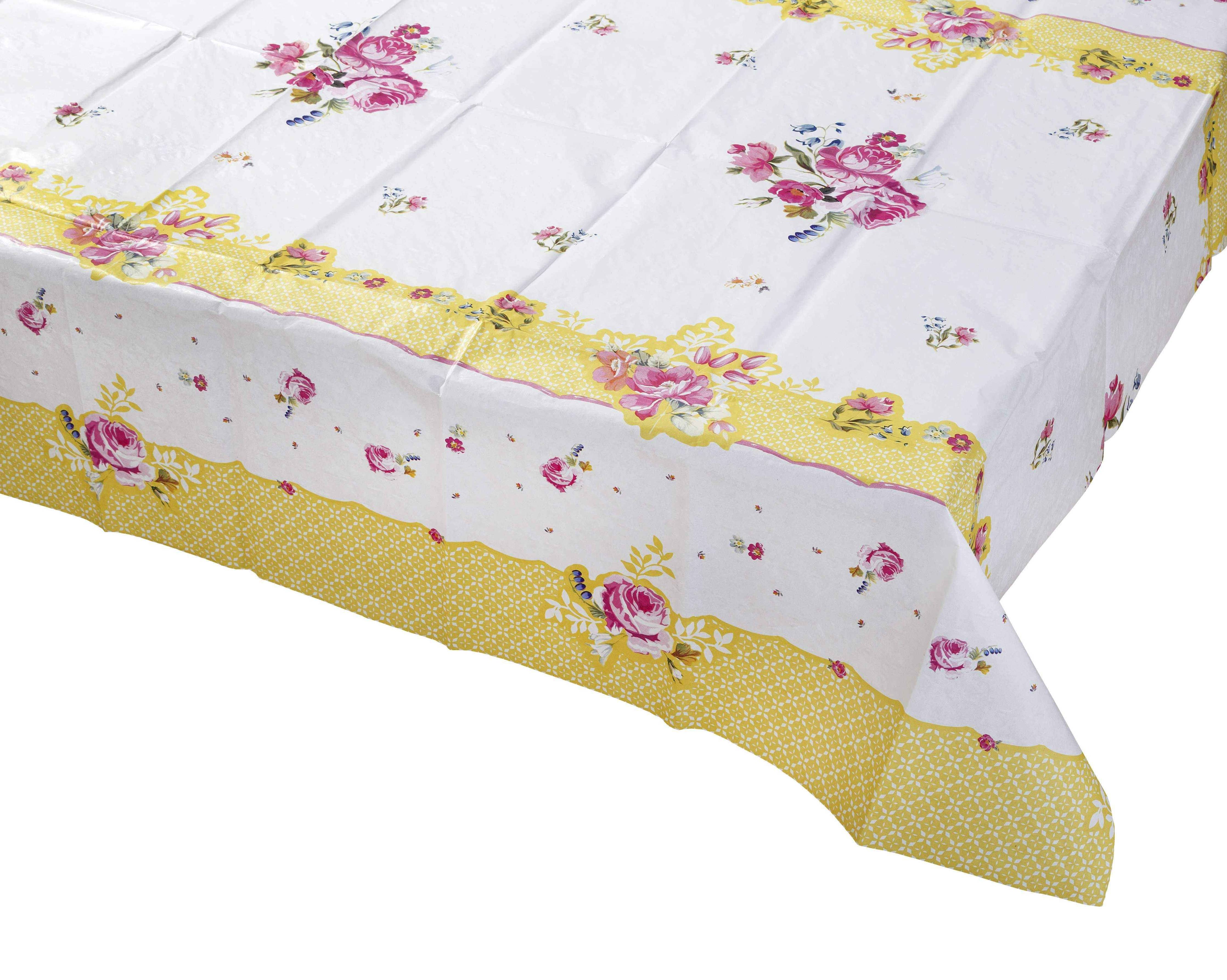 Yellow Floral Table Cover