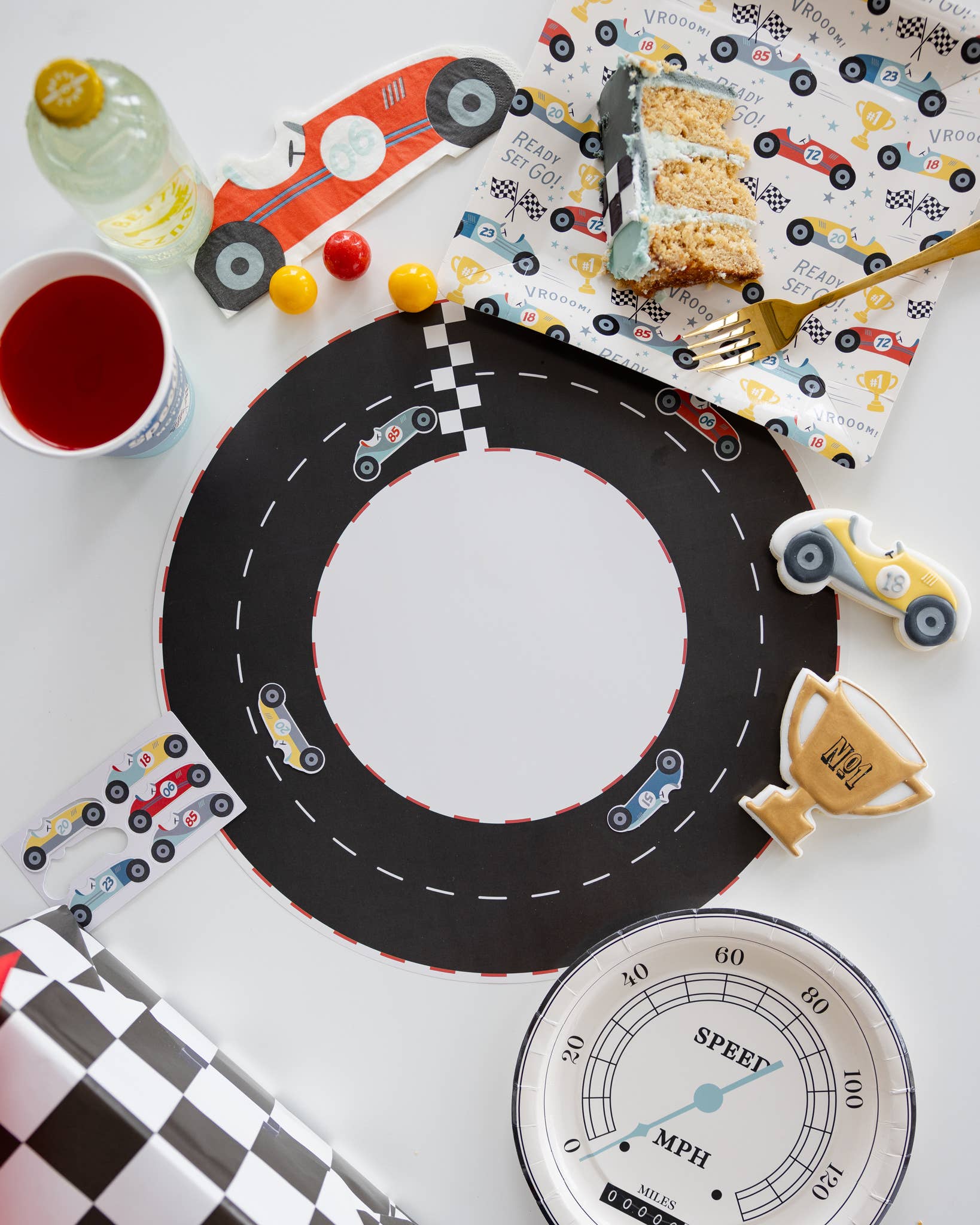 Miles Per Hour Race Track Placemats