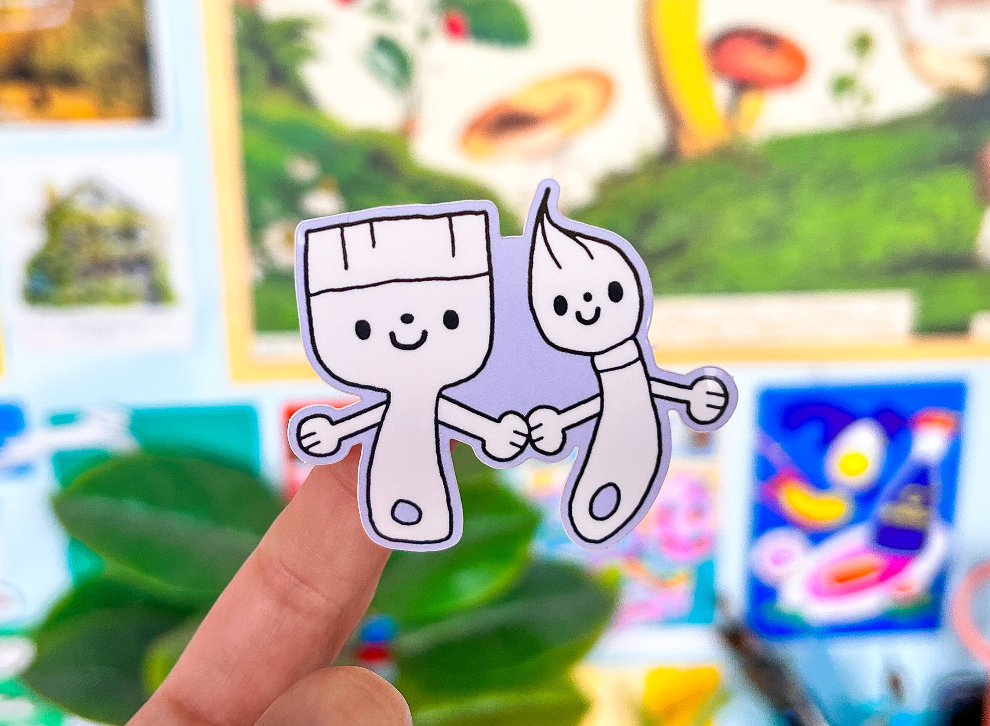 Paintbrush Buddies Vinyl Sticker