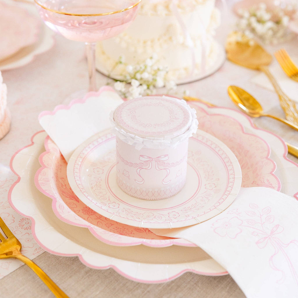 Pembroke Pink Flower Dinner Napkins