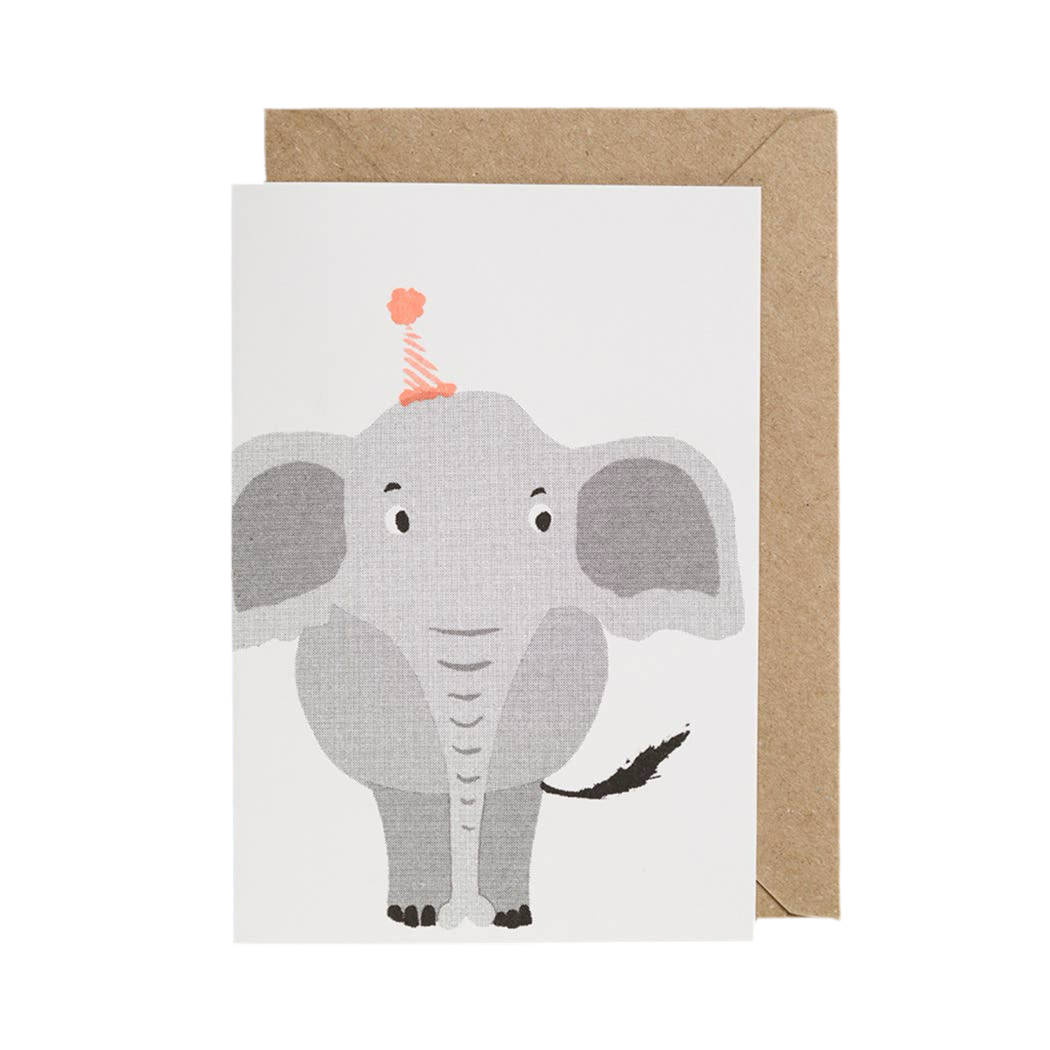 Japanese Paper Balloon Elephant Card