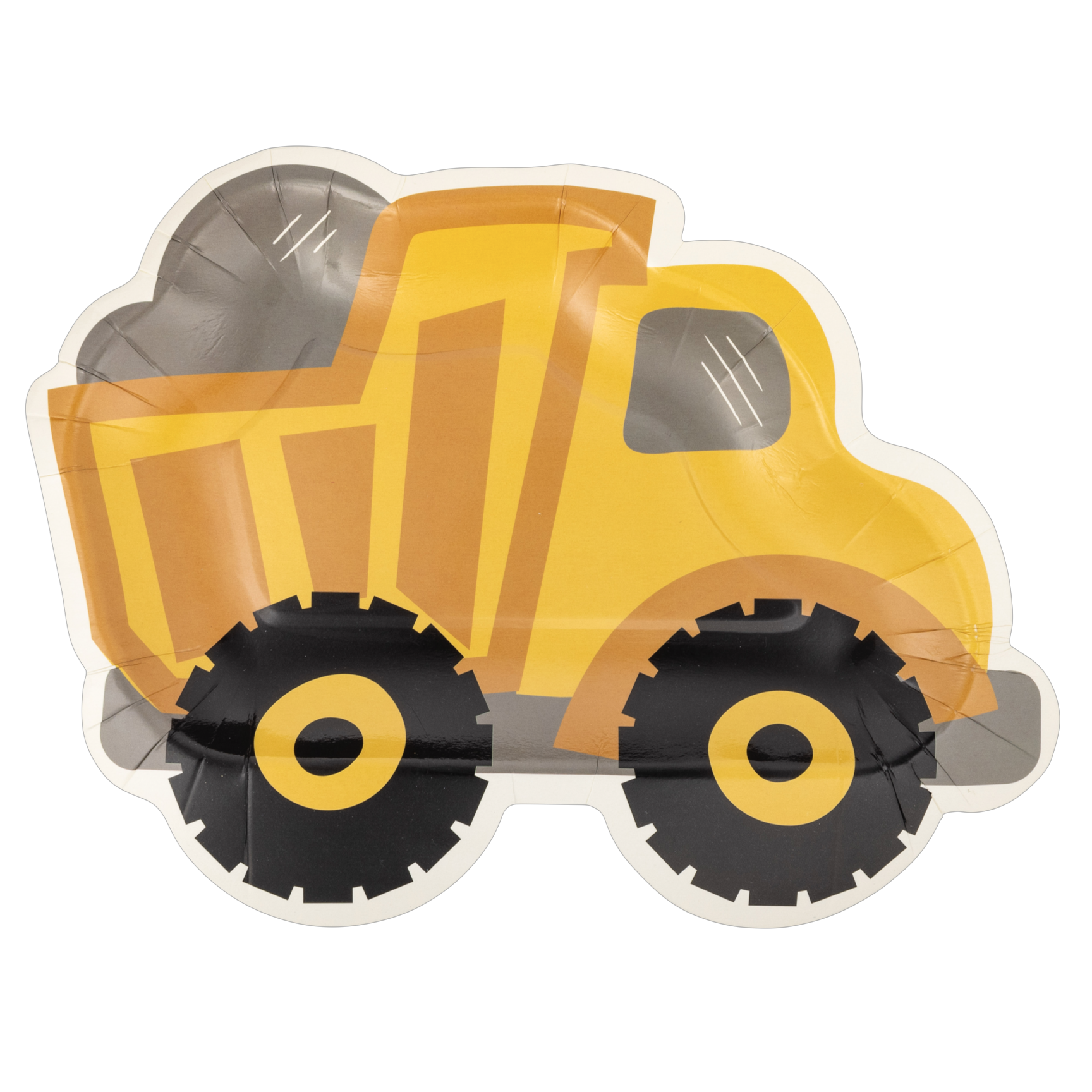 Construction Party Dump Truck Plates 10"