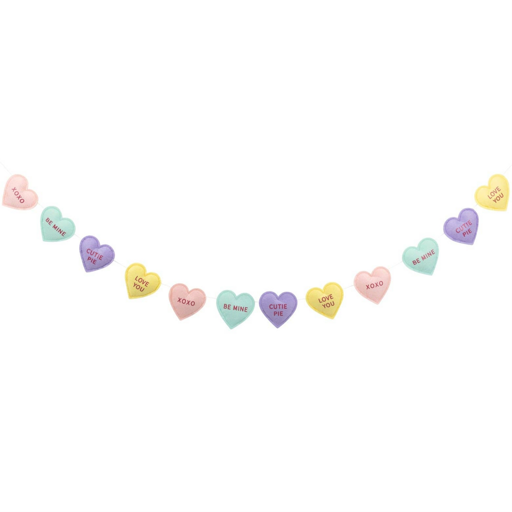 Conversation Hearts Valentine's Day Felt Banner