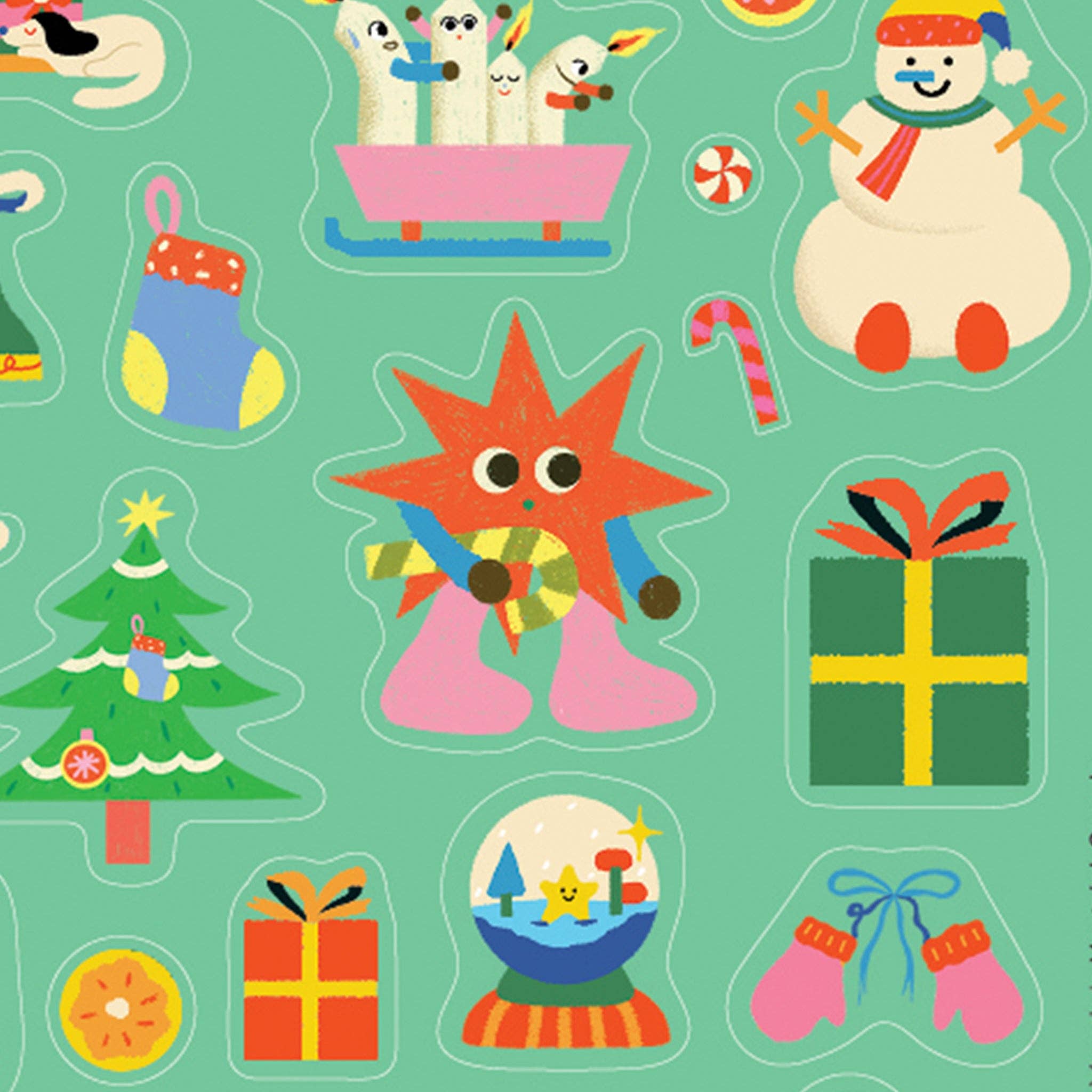 CHRISTMAS FESTIVITIES Sticker Sheet