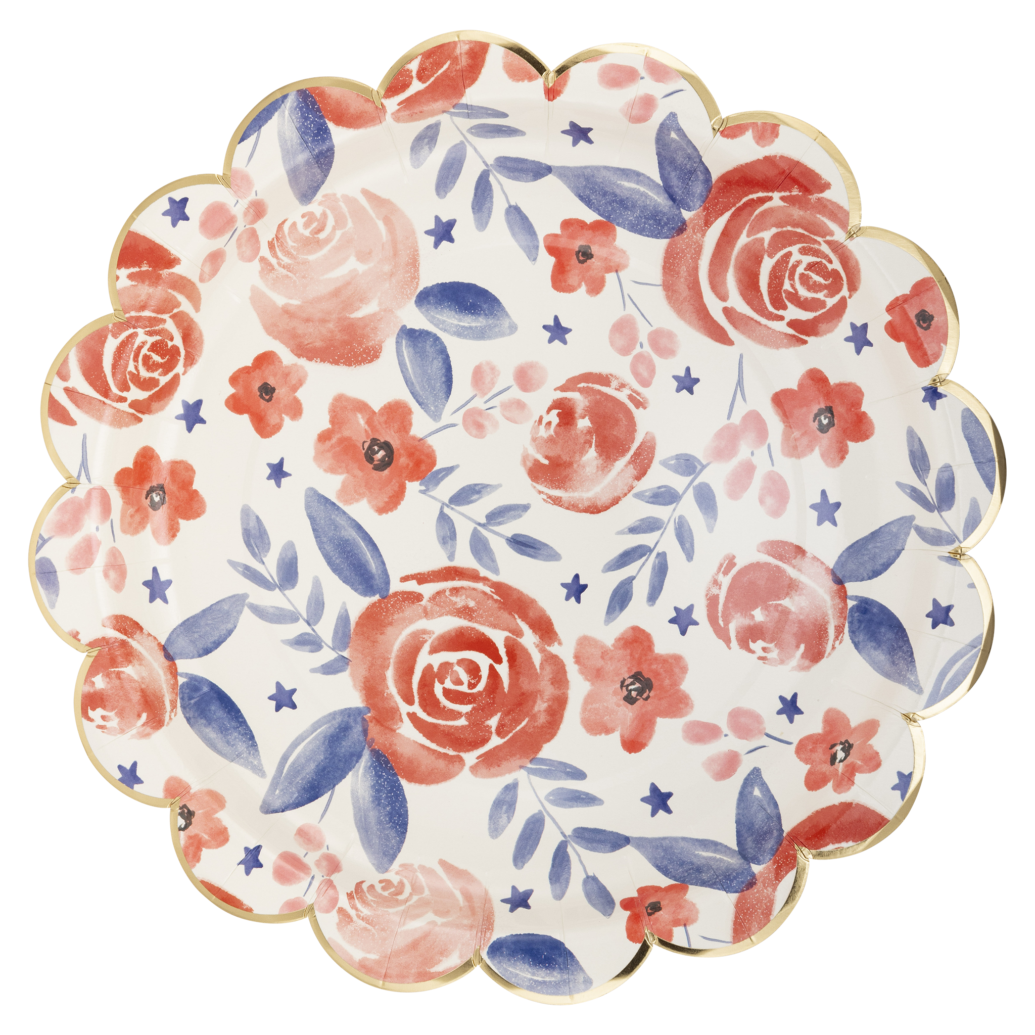 Watercolor Floral Paper Plates 10"