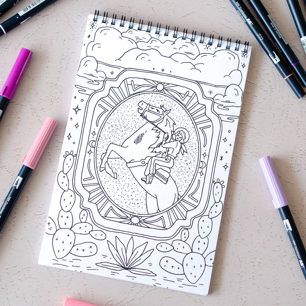 Cosmic Cowgirl Premium Coloring Book