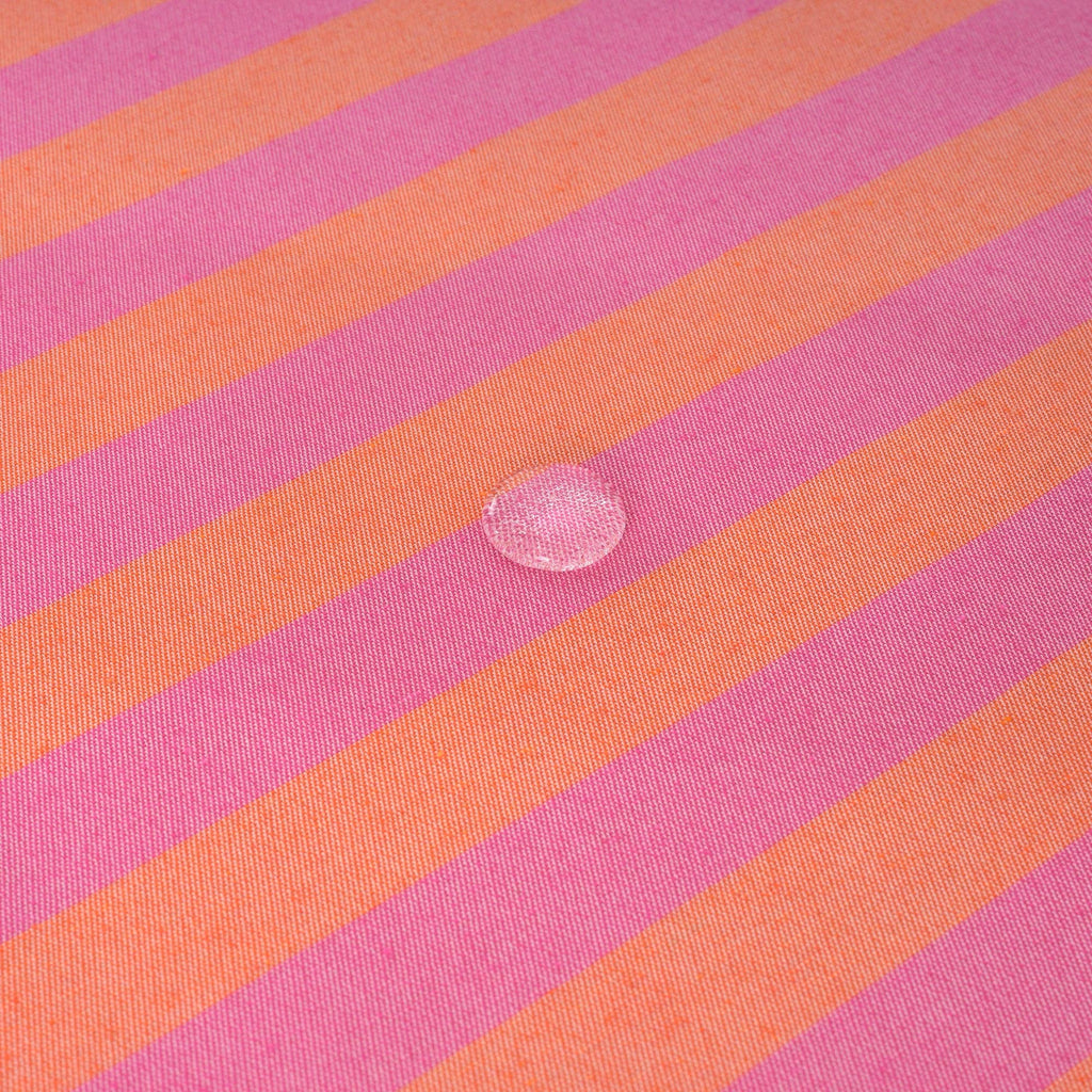 Bright Pink / Coral Striped Tablecloth 98"