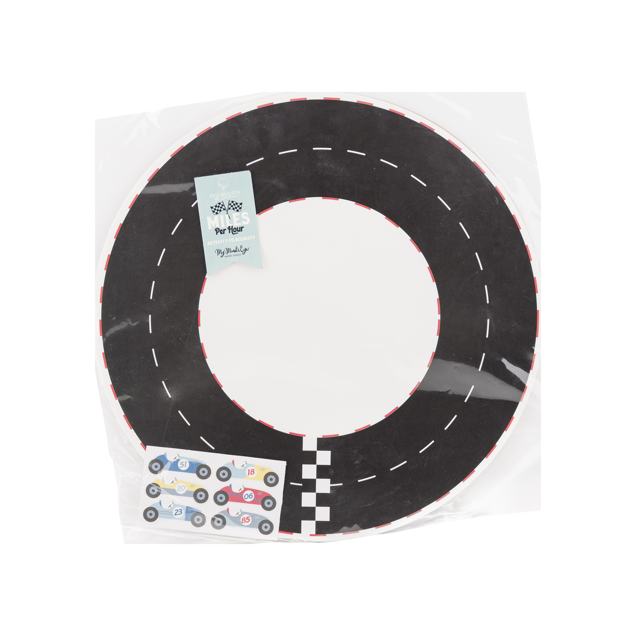 Miles Per Hour Race Track Placemats