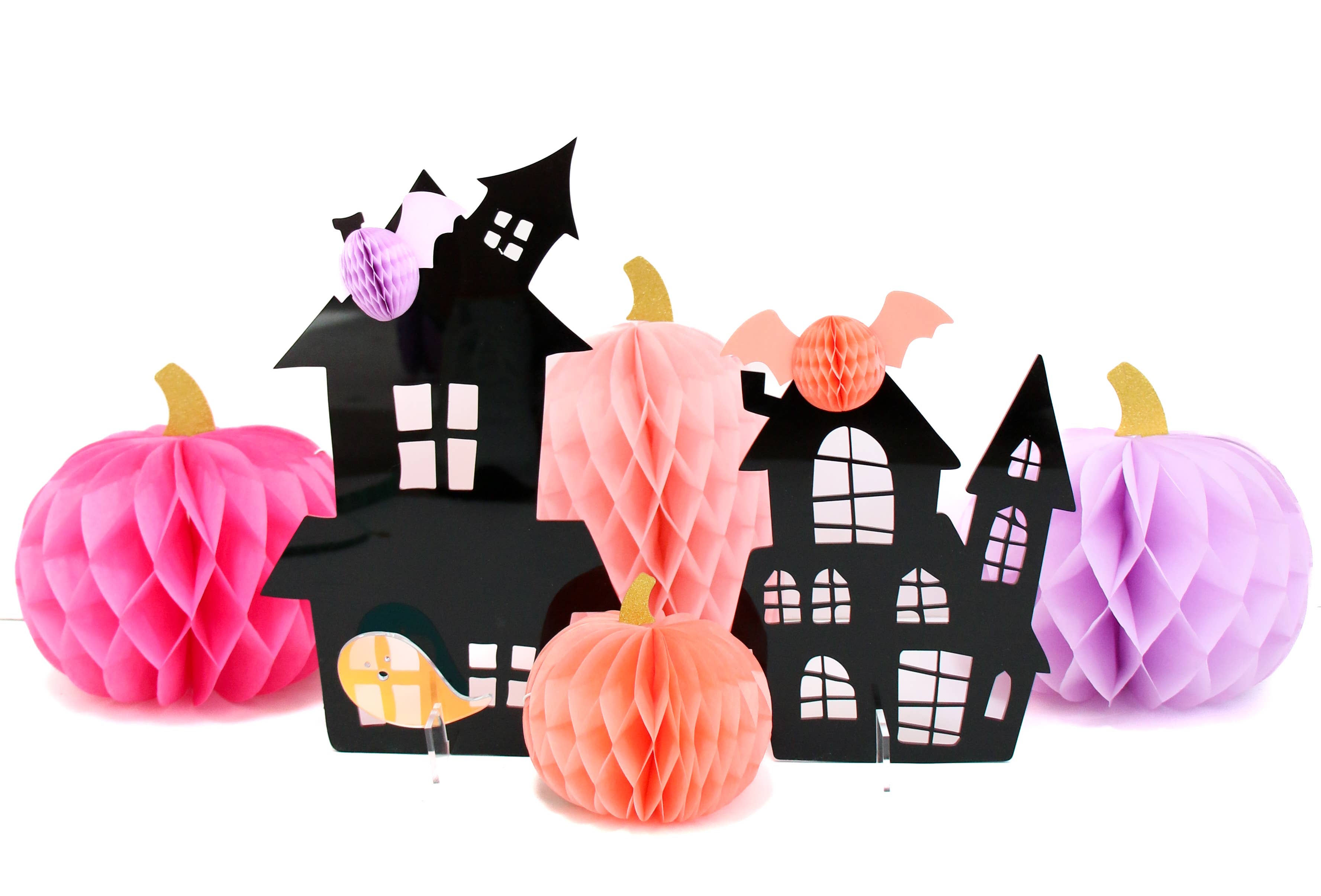 Black Halloween Acrylic Haunted House Set