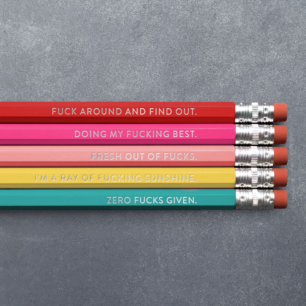 FUCK Variety Rainbow Pencil Pack