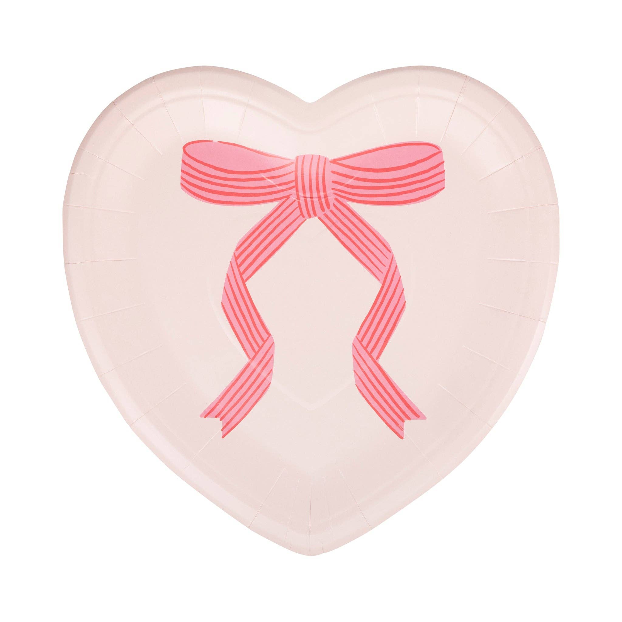 Tied Bow Heart Plates 9"