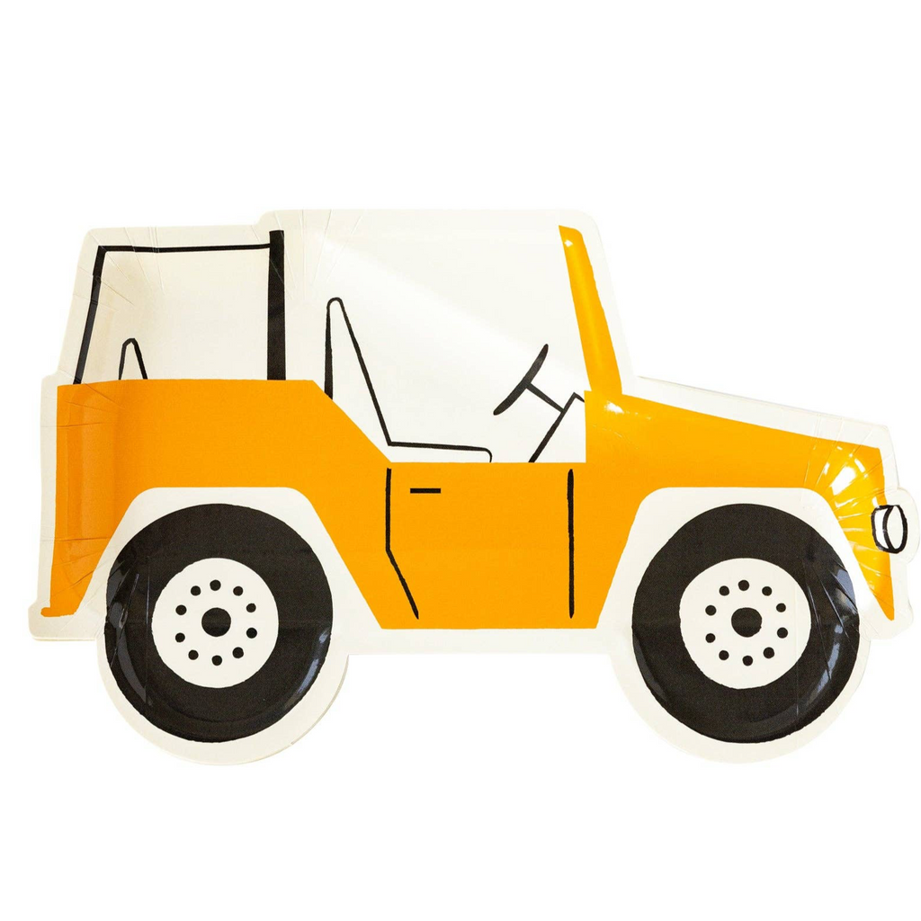 Safari Jeep-Shaped Paper Plates 12"