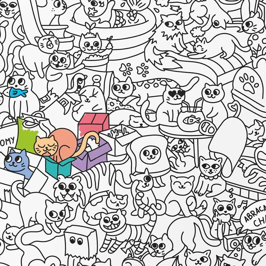 Kitty Giant Coloring Poster