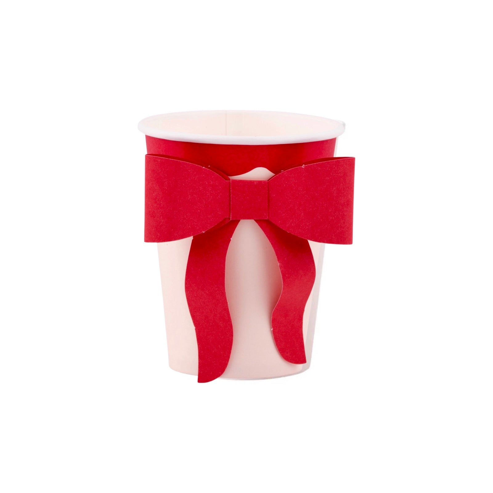 Red & Pink Bow Paper Cups