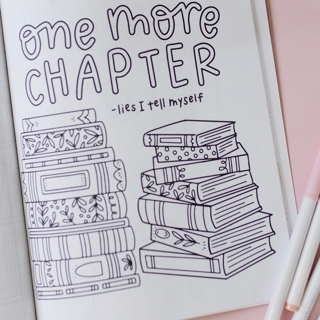 A Coloring Book For Book Lovers