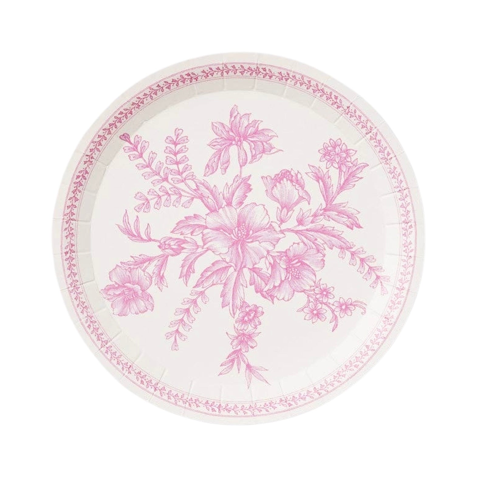 Pink Toile Small Plates 7.25"