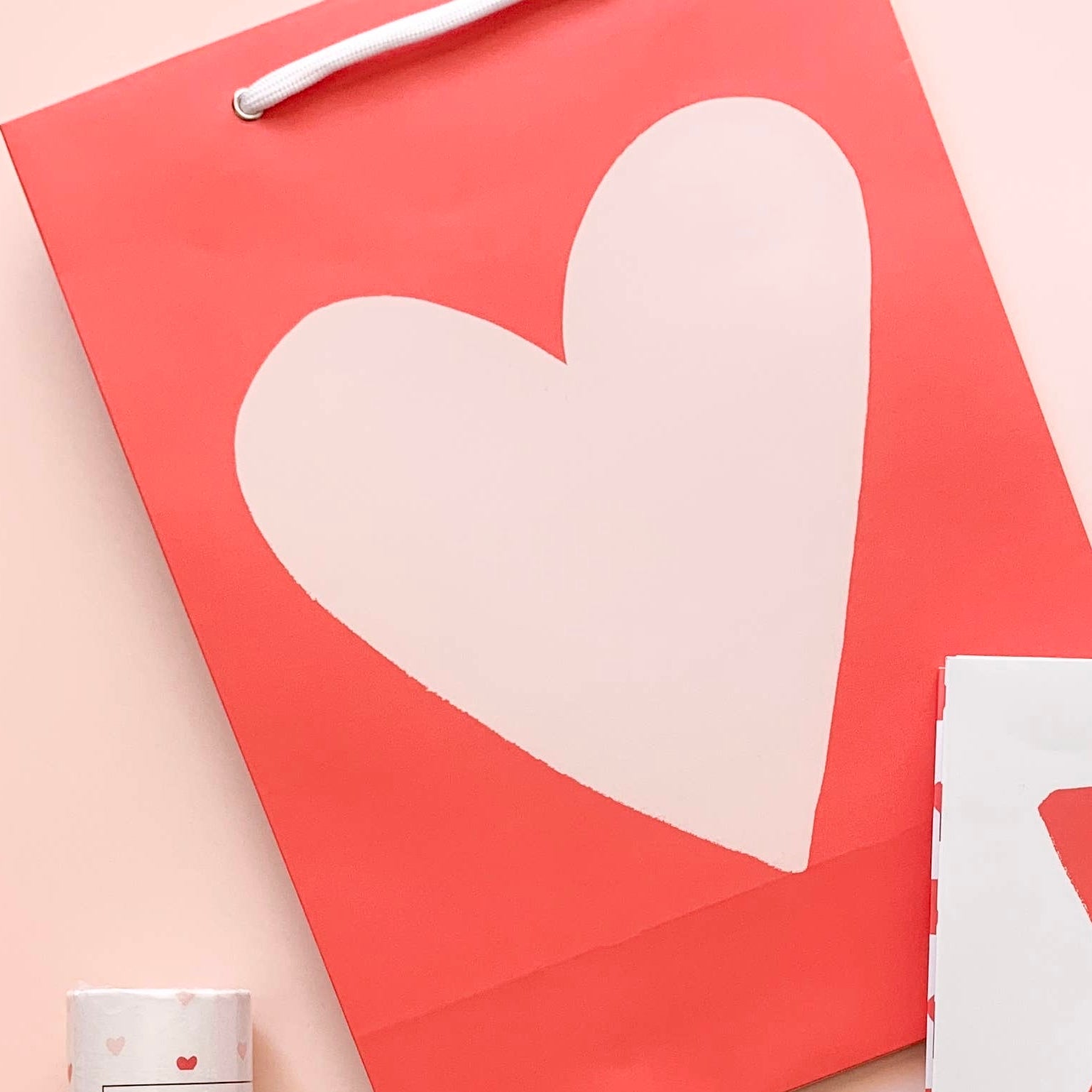 Two-Tone Heart Gift Bag