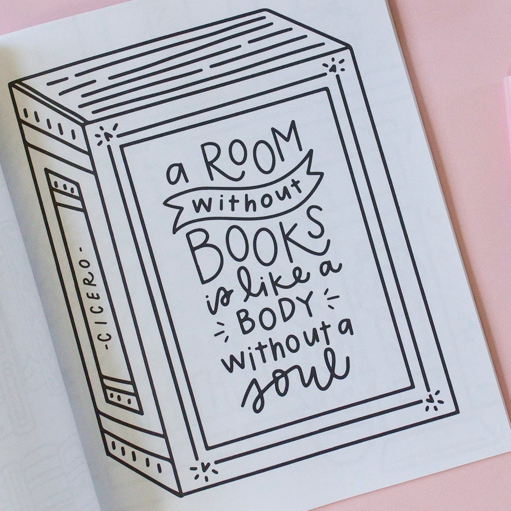 A Coloring Book For Book Lovers