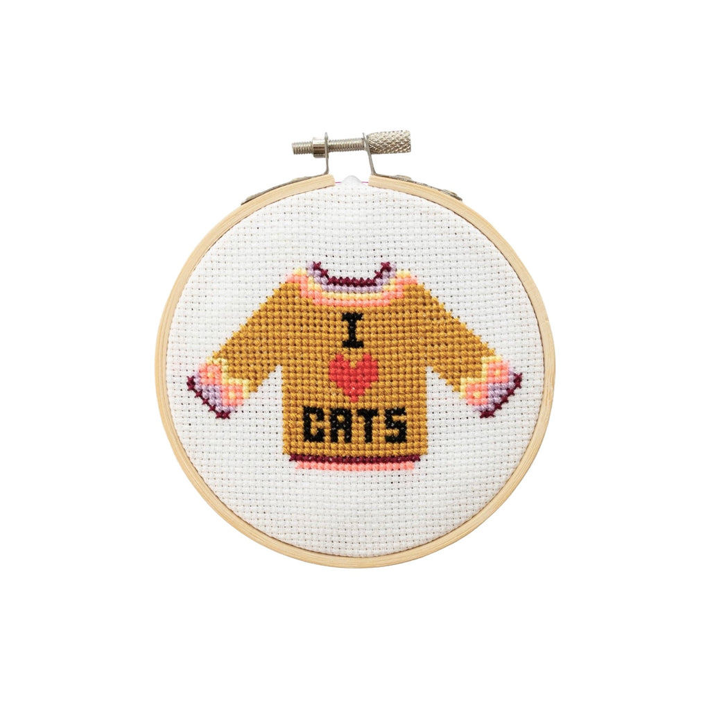 I Love Cats Cross Stitch Kit