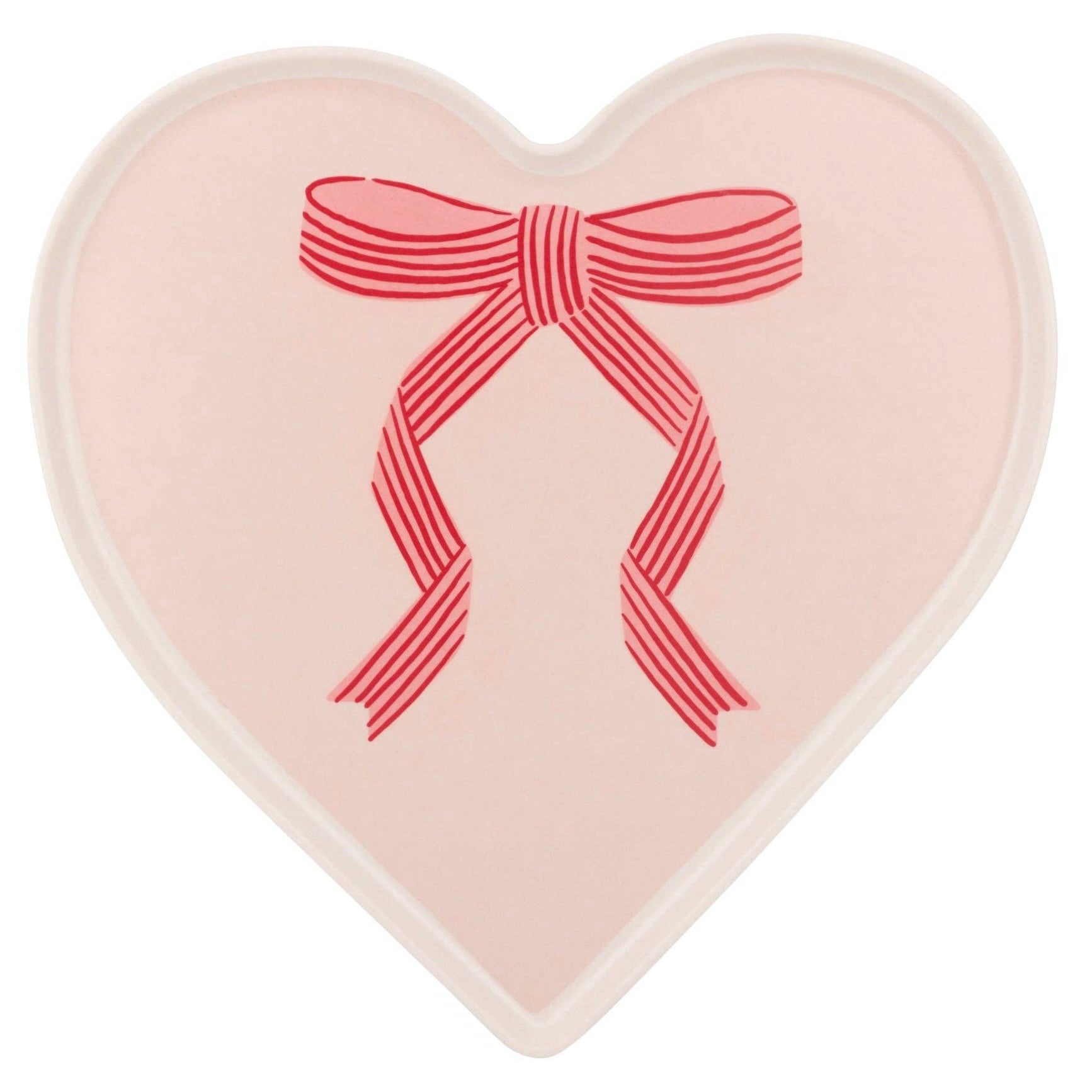 Pink Bow Heart Tray