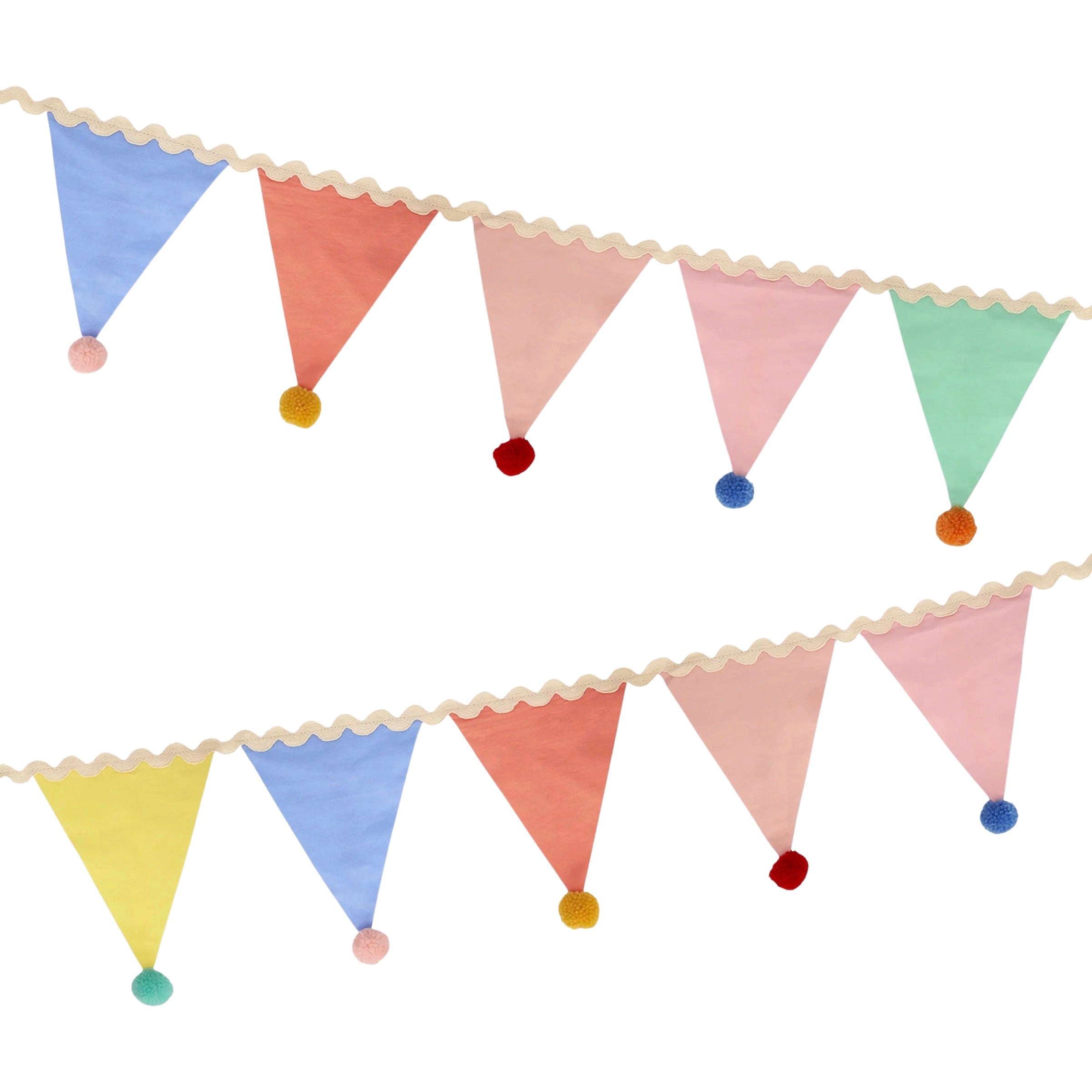 Meri Meri Party Pastel Pompom Flag Garland