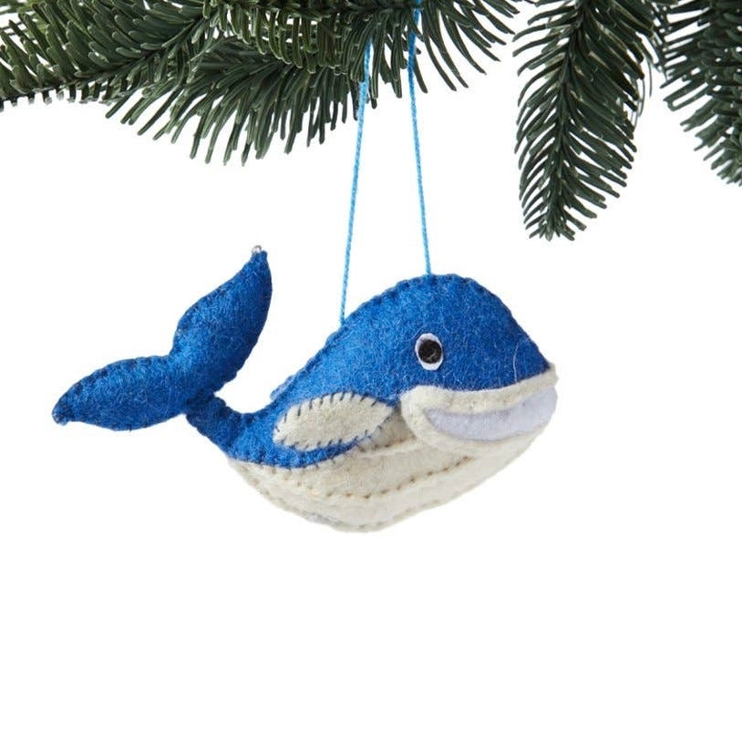 Blue Whale Ornament