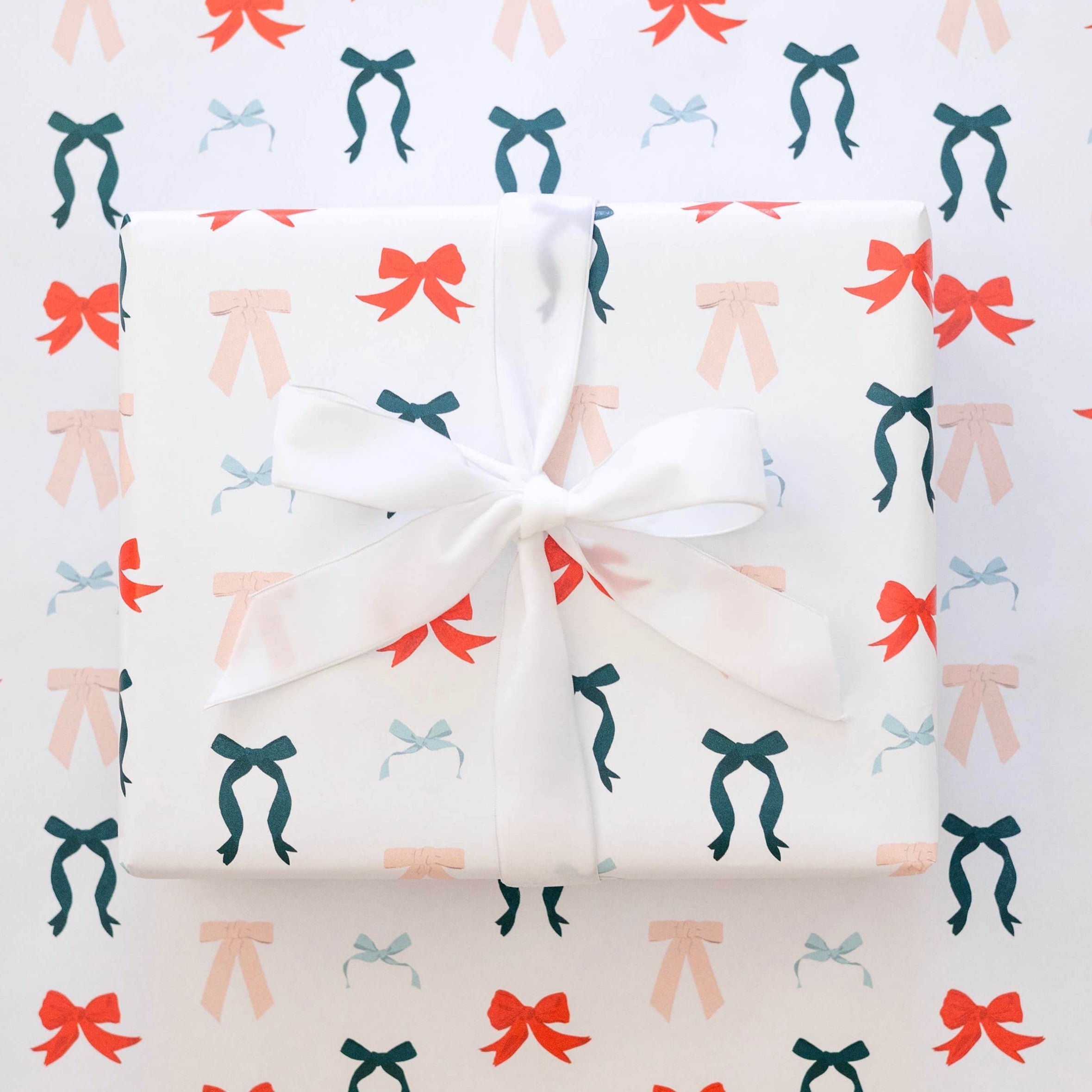 Holiday Bows Wrapping Paper Continuous 10ft Roll