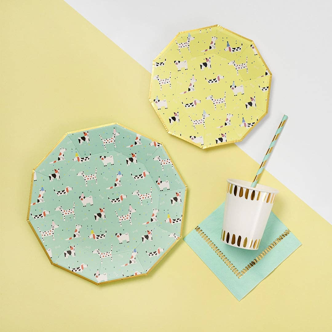 Hot Diggity Dog Large Paper Party Plates 9.25"