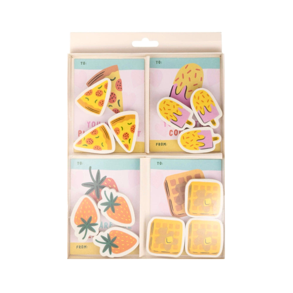 Pizza & Snacks Classroom Valentines Cards (12ct)