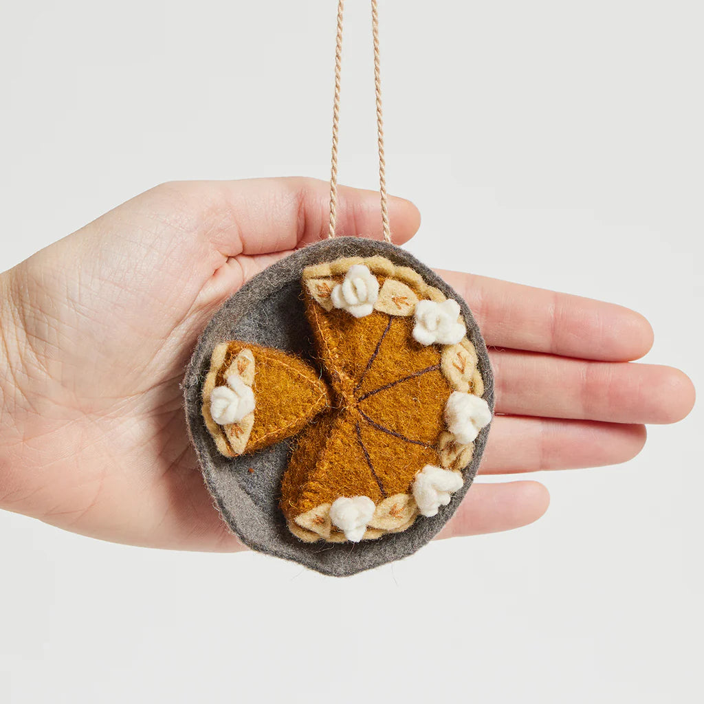 Pumpkin Pie Felt Ornament 3"