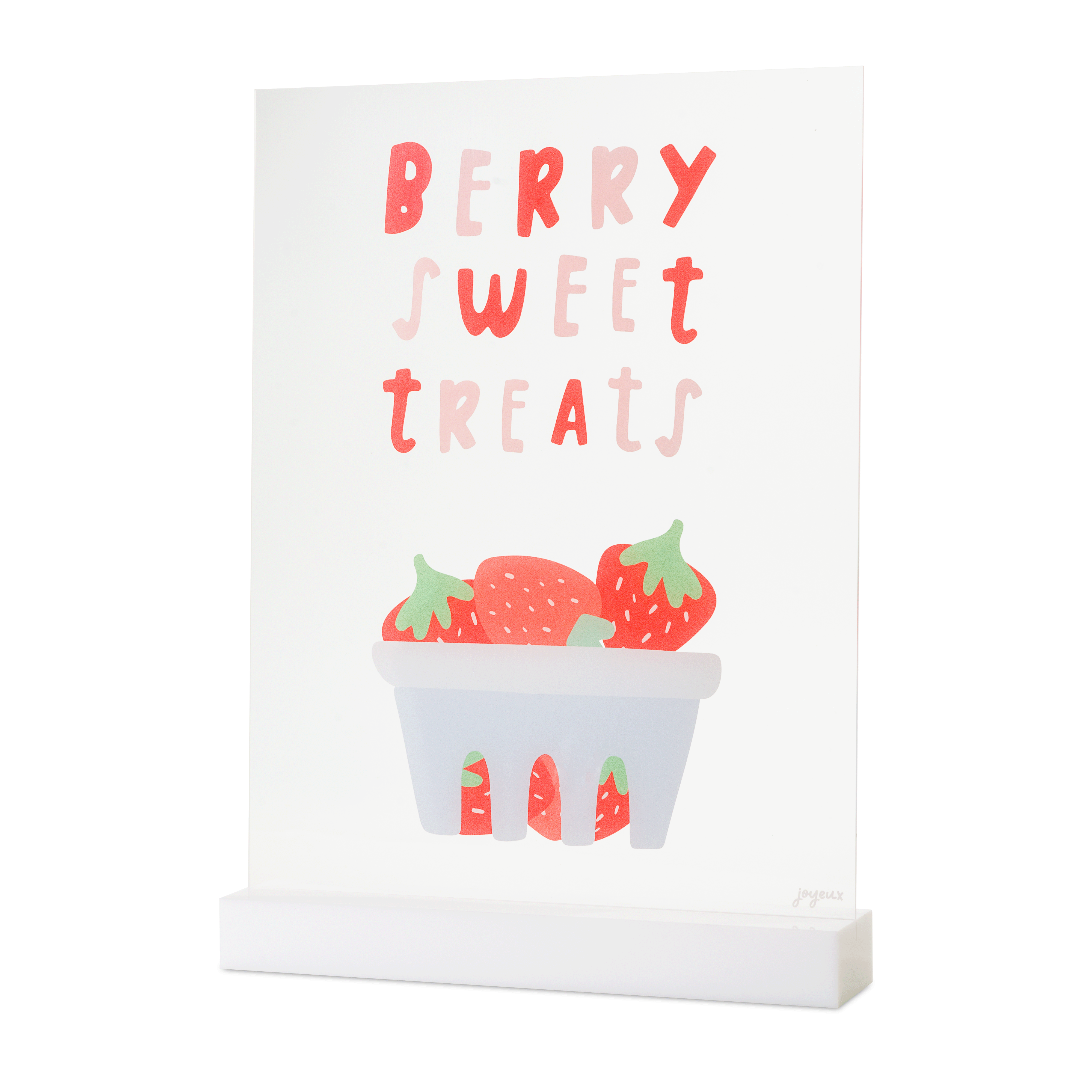 BERRY SWEET TREATS Acrylic Party Table Sign