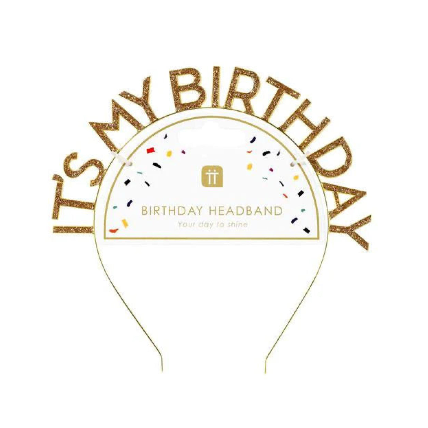 Luxe Gold 'It's My Birthday' Headband