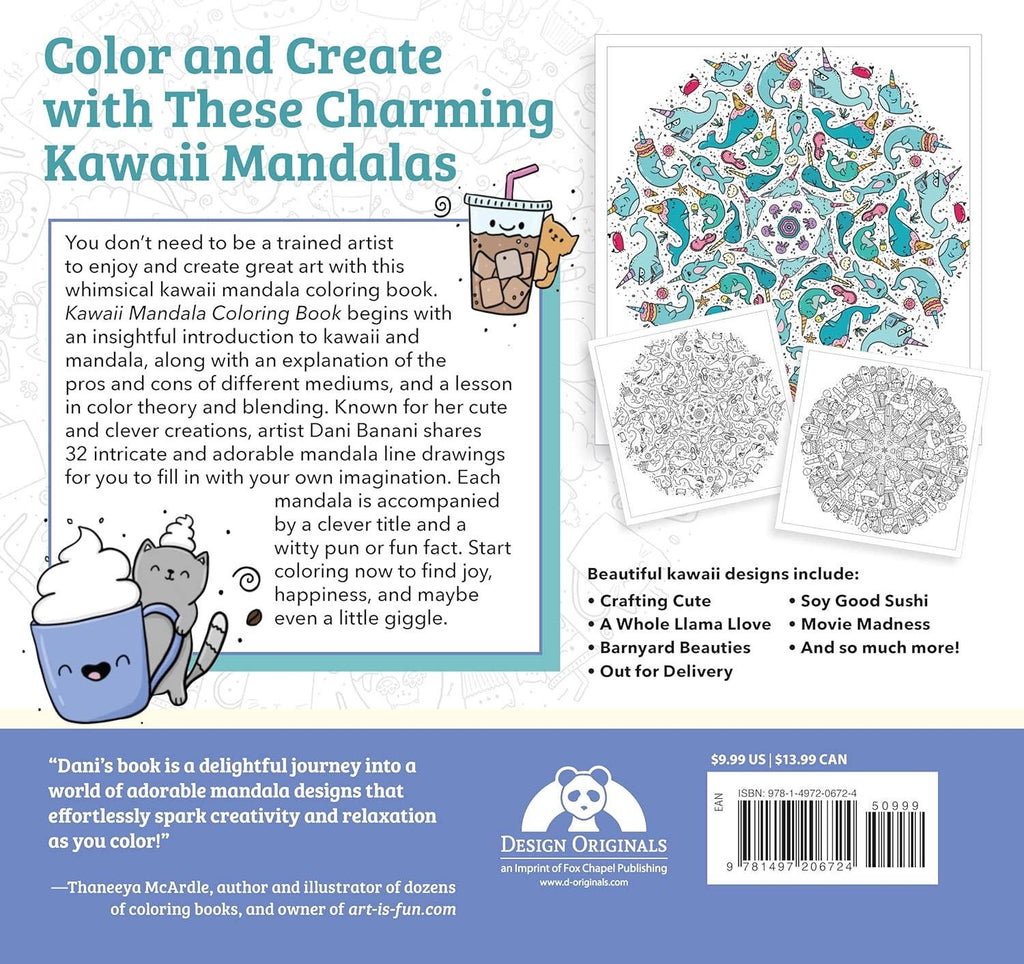 Kawaii Mandala Coloring Book - Super Cute Designs