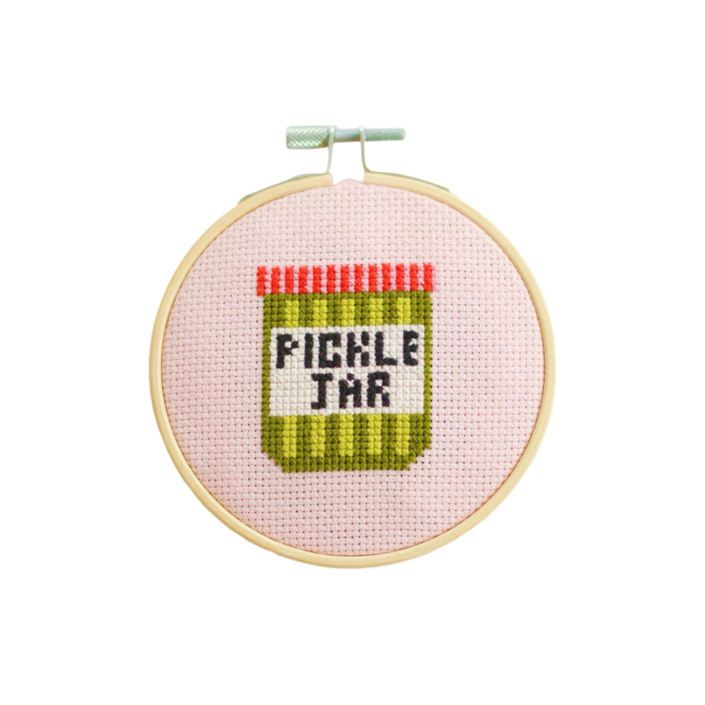 Pickle Jar Cross Stitch Kit