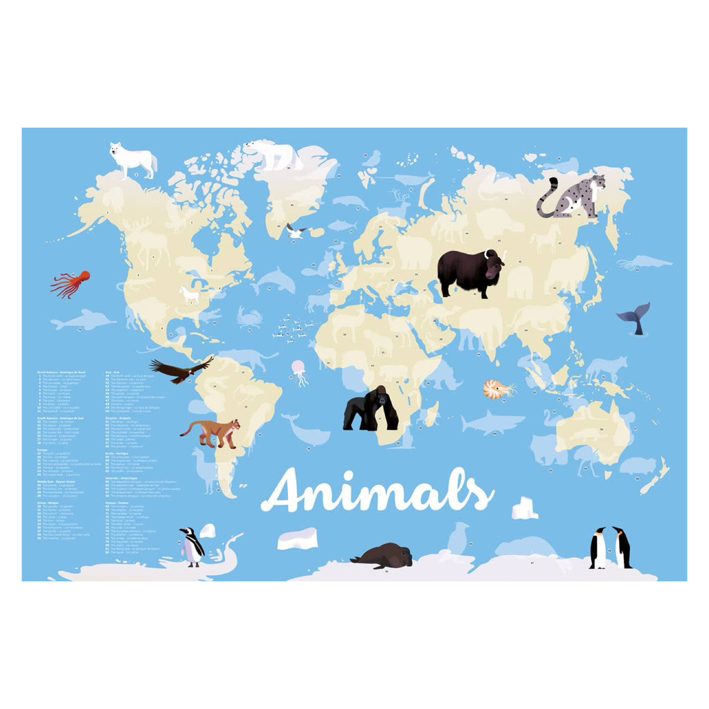 Animals of the World Discovery Sticker Poster